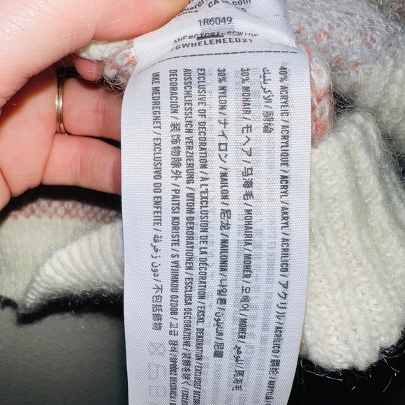 Abercrombie & Fitch Mohair Blend Long Sleeve Checker Plaid Pullover Sweater - Picture 6 of 7